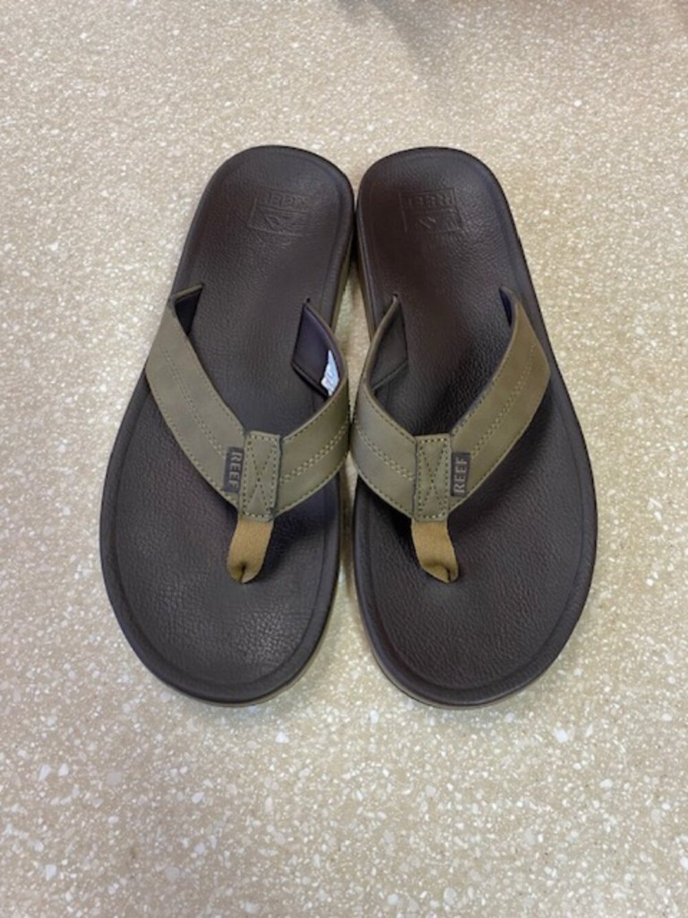 REEF Journeyer Brown Thong Sandals Casual Comfort Flip Flops Men's 12